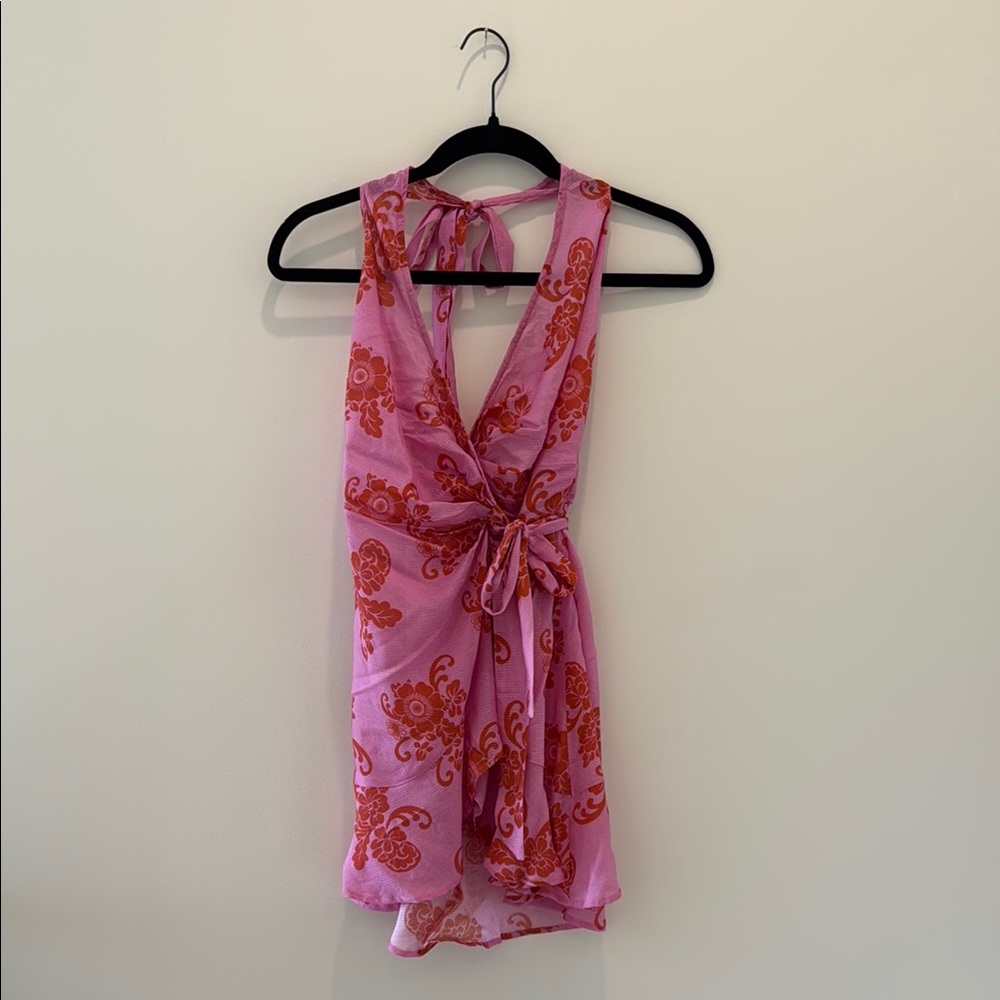 Floral Pink and Orange Dress - worn once!